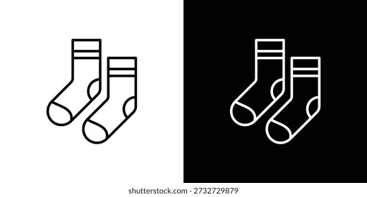 Socks icon in line design. editable stroke icon.