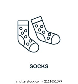 Socks icon. Line element from home rest collection. Linear Socks icon sign for web design, infographics and more.