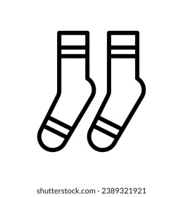 socks icon line style vector