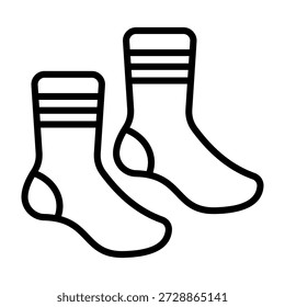 Calcetines Icon Line Style Ilustración vectorial