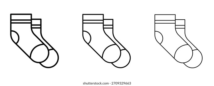 Icono de calcetines signo de estilo lineal para el concepto móvil y el Diseño web.