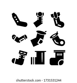 socks  icon or logo isolated sign symbol vector illustration - Collection of high quality black style vector icons
