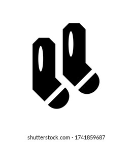 icono de calcetines o logotipo símbolo de signo aislado ilustración vectorial - iconos vectoriales de estilo negro de alta calidad
