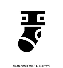 socks  icon or logo isolated sign symbol vector illustration - high quality black style vector icons
