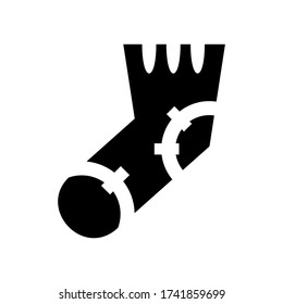 icono de calcetines o logotipo símbolo de signo aislado ilustración vectorial - iconos vectoriales de estilo negro de alta calidad
