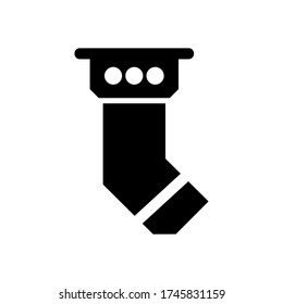 icono de calcetines o logotipo símbolo de signo aislado ilustración vectorial - iconos vectoriales de estilo negro de alta calidad
