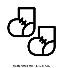 socks icon or logo isolated sign symbol vector illustration - high quality black style vector icons
