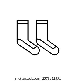 Socks icon logo sign set vector outline