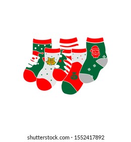 socks icon natal trendy flat style