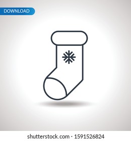 socks icon natal trendy flat style , illustration creative