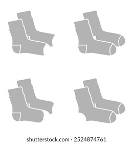 Icono de calcetines sobre fondo blanco Ilustración vectorial