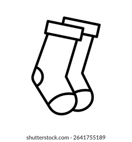 Socks icon on white background