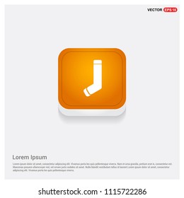 socks icon Orange Abstract Web Button - Free vector icon