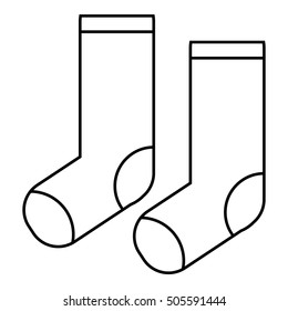 Socks icon. Outline illustration of socks vector icon for web