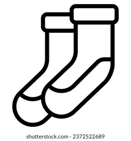 socks icon with outline style and pixel perfect base. Suitable for website design, logo, app and UI. Based on the size of the icon in general, so it can be reduced.