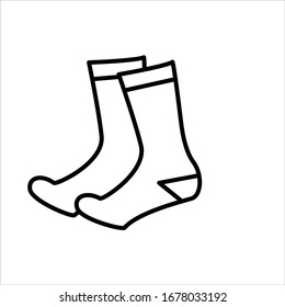 Socks icon with outline style vector for your web design, logo, UI. illustration