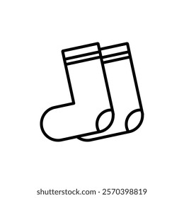 Socks icon Outline thin set