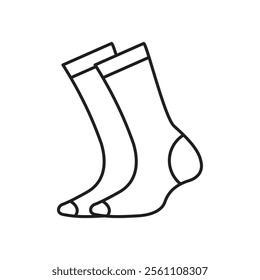 Socks icon Outline vector line symbol