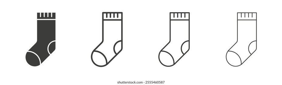 Socks icon pack. vector illustration