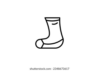 Socks Icon. Icon related to clothes. line icon style. Simple vector design editable