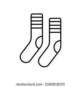 Socks icon set Flat isolated outline sign