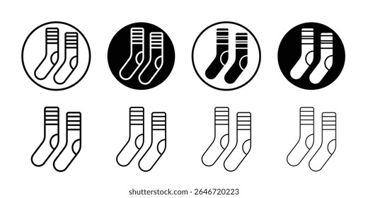 Socks icon set thin flat simple illustration symbol