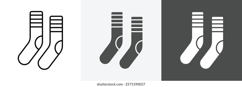 Socks icon set set vector art