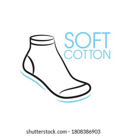 Icono de zócalos. Ilustración simple del icono vectorial del calcetín para diseño web, móvil e interfaz de usuario
