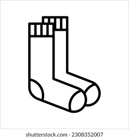 Icono de zócalos. Ilustración simple del icono vectorial del calcetín para diseño web, móvil e interfaz de usuario. ilustración vectorial sobre fondo blanco