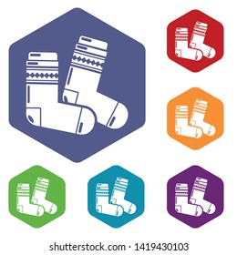 Socks icon. Simple illustration of socks vector icon for web