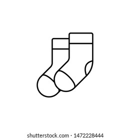 Socks icon. Simple thin line, outline vector of autumn icons for ui and ux, website or mobile application