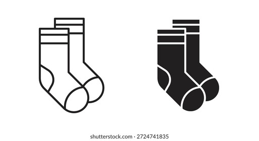 Socken-Symbol einfache Vektorgrafiken in Schwarz, geeignet für Projekte