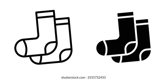 Socks icon symbol collection on white background.