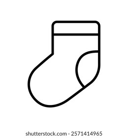 Socks icon Thin line vector