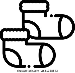 socks icon. Thin Linear Style Design Isolated On White Background
