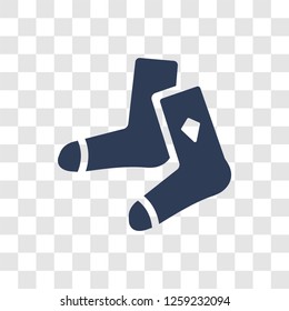 Socks icon. Trendy Socks logo concept on transparent background from Clothes collection