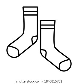 Socks icon in trendy outline style design. Vector illustration isolated on white background.