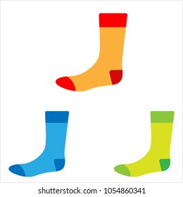 Socks Icon, Socks Vector Art Illustration