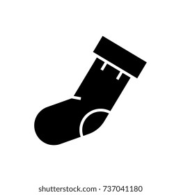 socks icon, vector illustration, black sign on isolated background