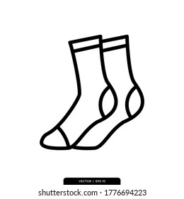 Socks Icon Vector Illustration Logo Template 