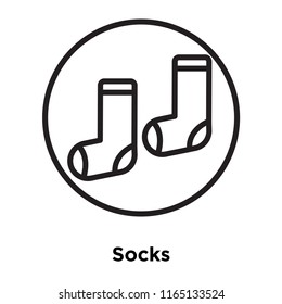 Socks icon vector isolated on white background, Socks transparent sign , linear sport symbols