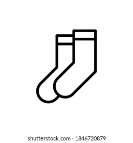 socks icon vector line style