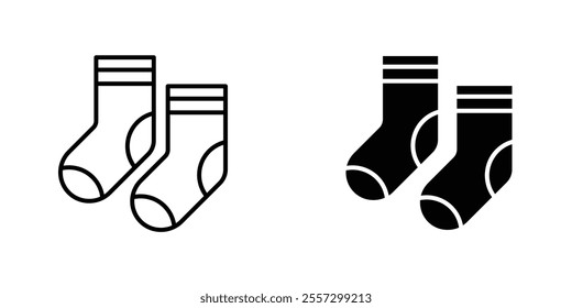 Socks Icon vector. liner and flat style icons set.