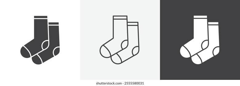 Socks icon vector set for ui designs