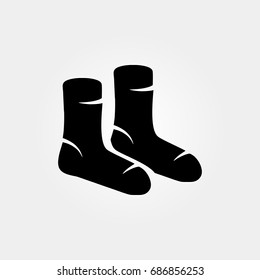 socks icon. vector sign symbol on white background
