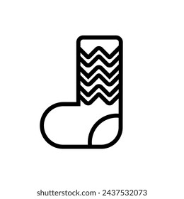 Socks icon vector. Winter illustration sign. Cloth symbol or logo.