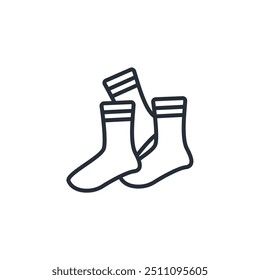 socks icon. vector.Editable stroke.linear style sign for use web design,logo.Symbol illustration.