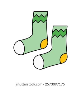 Socks icon with white background vector stock illustration