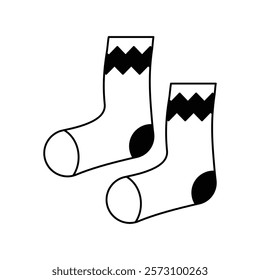 Socks icon with white background vector stock illustration