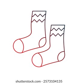 Socks icon with white background vector stock illustration